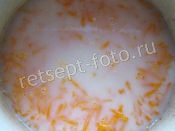 Тыквенная каша с пшеном и рисом на молоке