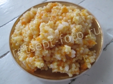 Тыквенная каша с пшеном и рисом на молоке