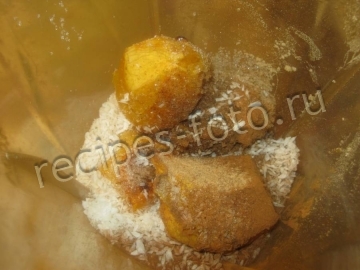 Тыквенный пирог с кокосовой стружкой