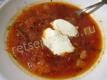 Украинский борщ без мяса