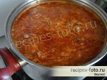 Украинский борщ с мясом без свеклы