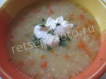 Вегетарианский суп-пюре из фасоли без мяса