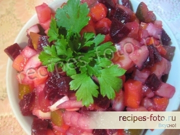 Классический винегрет без горошка и без капусты