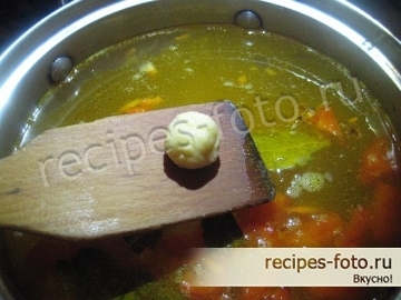 Вкусный овощной суп с сырными шариками