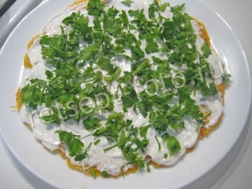 Закусочный тыквенный торт с майонезом