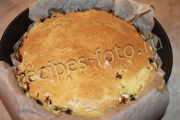 Заливной пирог с капустой и грибами на скорую руку