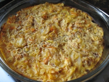 Запеканка из капусты и гречки без мяса в духовке