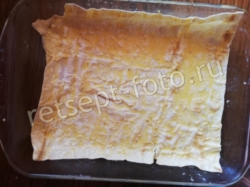 Запеканка из лаваша с грибами и сыром