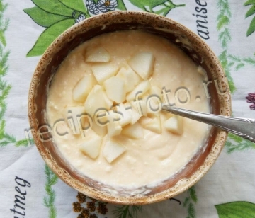 Запеканка из макарон с творогом и грушей