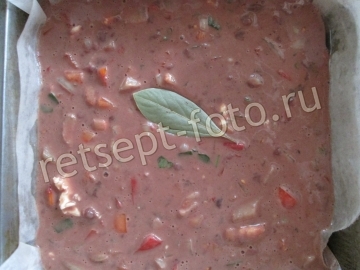 Запеканка из печени с овощами и творогом в духовке