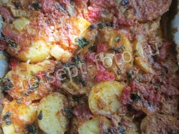 Запеканка из рыбного фарша с овощами