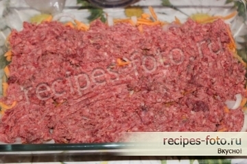Картофельная запеканка с мясным фаршем в духовке
