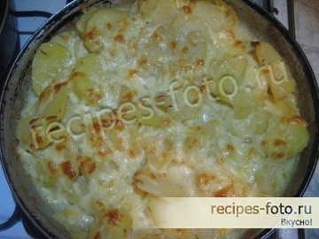 Запеканка картофельная с сыром и луком в духовке