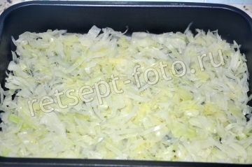 Запеканка с капустой и курицей