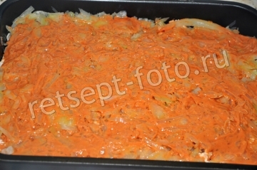 Запеканка с капустой и курицей