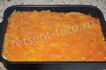 Запеканка с капустой и курицей