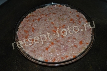 Запеканка с мясом и рисом