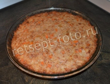 Запеканка с мясом и рисом
