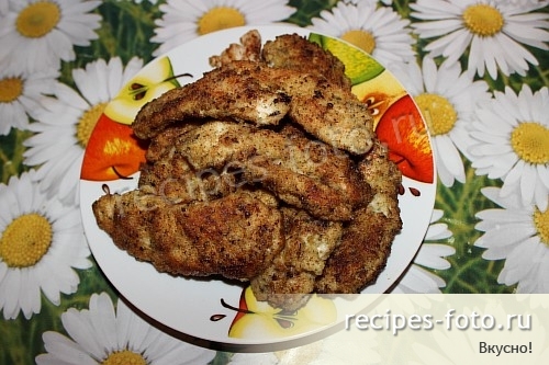 Жареная курица на сковороде