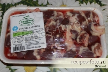 Жареные куриные сердечки с картошкой (очень простой рецепт)