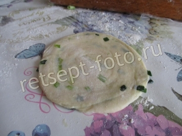 Жареные китайские луковые лепешки