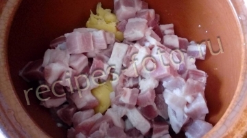 Жаркое из свинины с овощами в горшочках