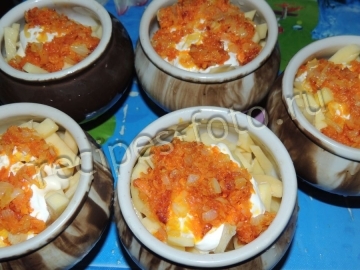 Жаркое из свинины в горшочках с картошкой и грибами