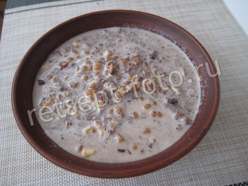Жидкая кутья из пшеницы с маком и халвой