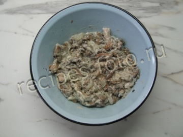 Жюльен с вешенками и курицей