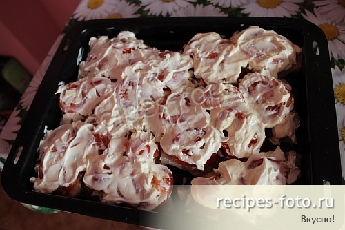 Куриное филе в духовке с грибами