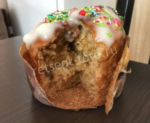 Банановый кулич с изюмом