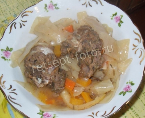 Баранина с овощами в мультиварке