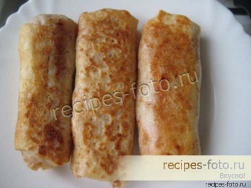 Блины на кефире с капустой