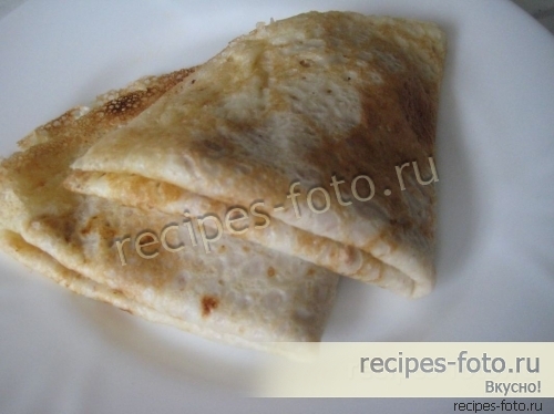 Блины с паштетом из печени