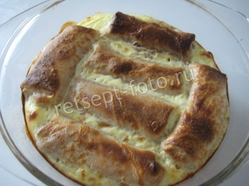 Блины с мясом запеченные в духовке