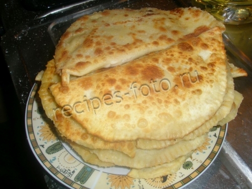 Чебуреки с мясом. Тесто на водке и воде