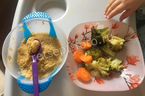Детское пюре из свинины с овощами ребенку от 1 года