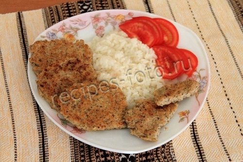 Диетические куриные котлеты с овсяными хлопьями