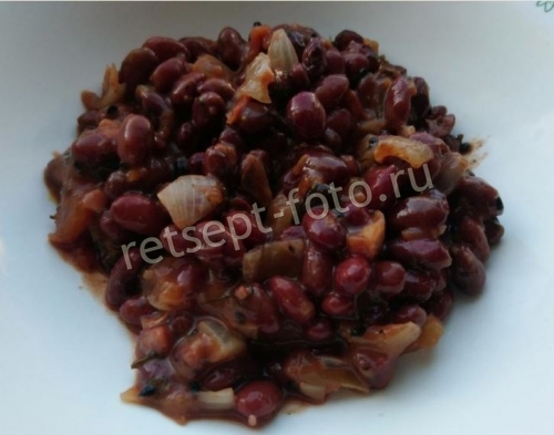 Фасоль с овощами и сыром