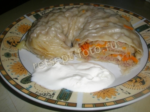 Ханум с мясом, картошкой и морковью. Тесто с яйцом