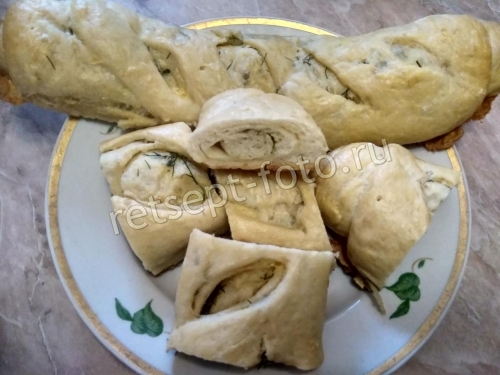 Хлеб с чесноком и зеленью