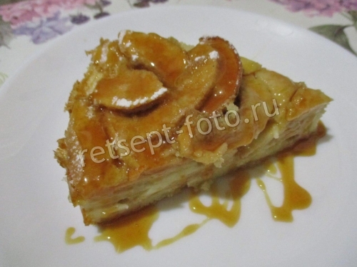 Яблочный пирог с соленой карамелью