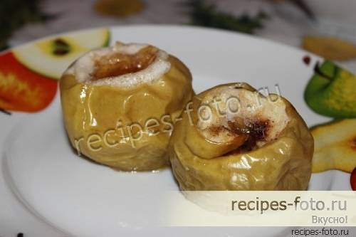 Яблоки с медом и корицей запеченные в духовке