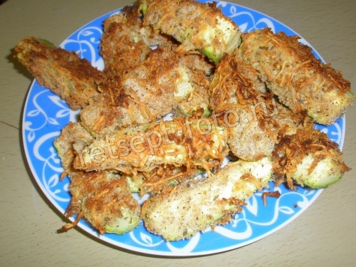 Кабачки в кляре с сыром в духовке