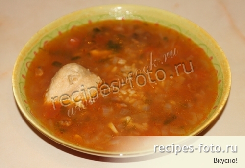 Суп харчо из курицы с рисом