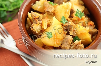 Картошка с мясом в мультиварке