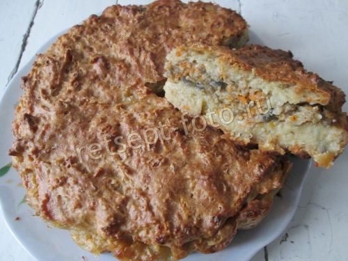 Картофельный пирог с рыбой из сырого картофеля