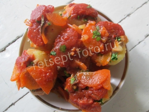 Картошка фаршированная курицей