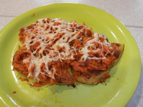Картошка с овощами и сыром