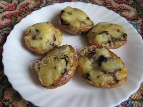 Картошка фаршированная грибами